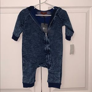 7 for all mankind jumper, zipper, cotton, romper